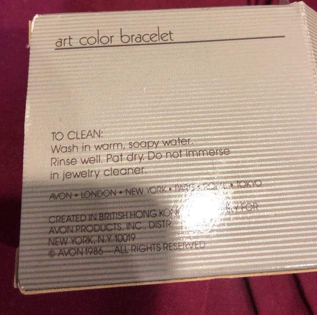 AVON Vintage Art Color Bracelet Bangle New in Box