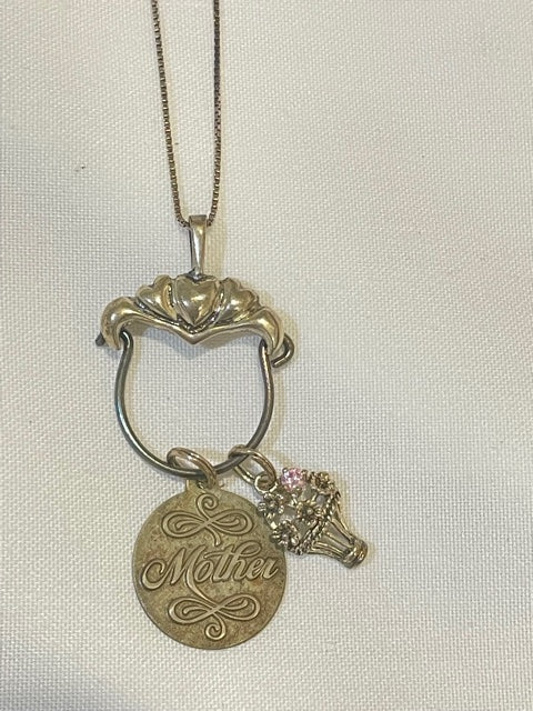 Vintage AVON Mother Charm, Personal Charm Holder Mom Necklace NEW in Box