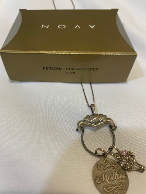 Vintage AVON Mother Charm, Personal Charm Holder Mom Necklace NEW in Box