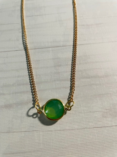 New Green Round Multi Layer Pendant Necklace, Fashion Pendant Necklace