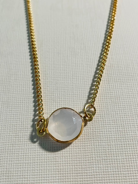 New White Pendant Round Multi Layer Pendant Necklace, Fashion Pendant Necklace