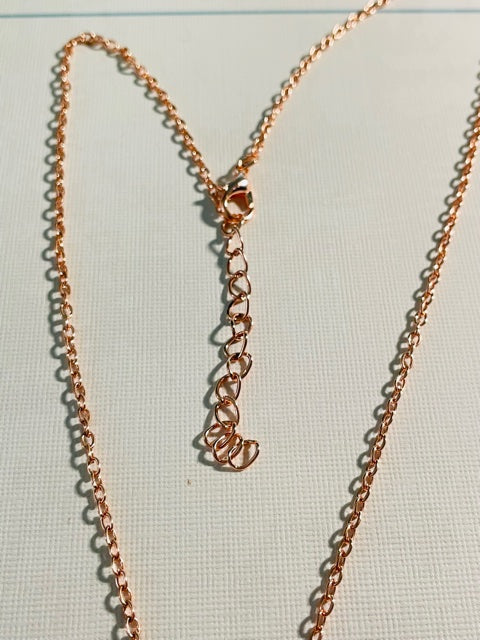 NEW Rose Gold Color Rose Pendant Necklace, Fashion Pendant Necklace