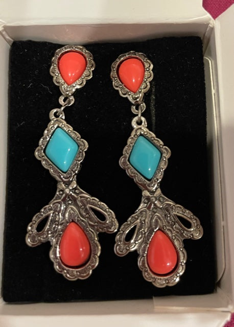 AVON Vintage American Spirit Pierced Earrings with Surgical Steel Posts NEW in BOX 1992