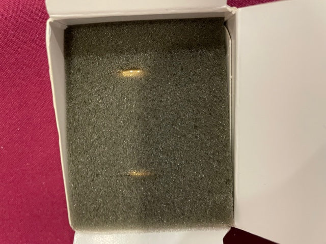 AVON Vintage Faux Amethyst Gold tone with Diamonds Clip Earrings NEW in BOX 1995