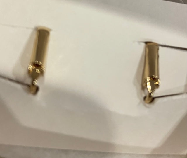 AVON Vintage October Simulated Rose Zircon Birthstone Clip Earrings NEW in BOX 1987