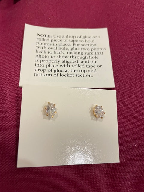 AVON Vintage Beautiful Precious Metal Diamond Pretenders Pierced Earrings with Surgical Steel Posts NEW in BOX 1991