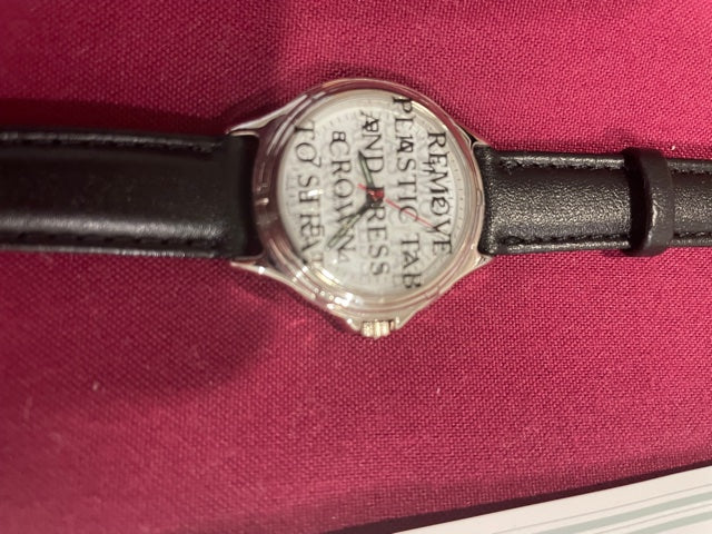 AVON Vintage Classic Black Leather Strap Sport Watch New in Box