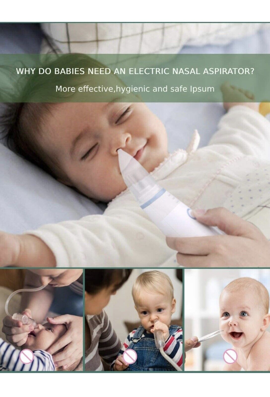 Baby Nasal Aspirator, Baby Electric Nose Suction, Rechargeable Nose Cleaner - deal of month