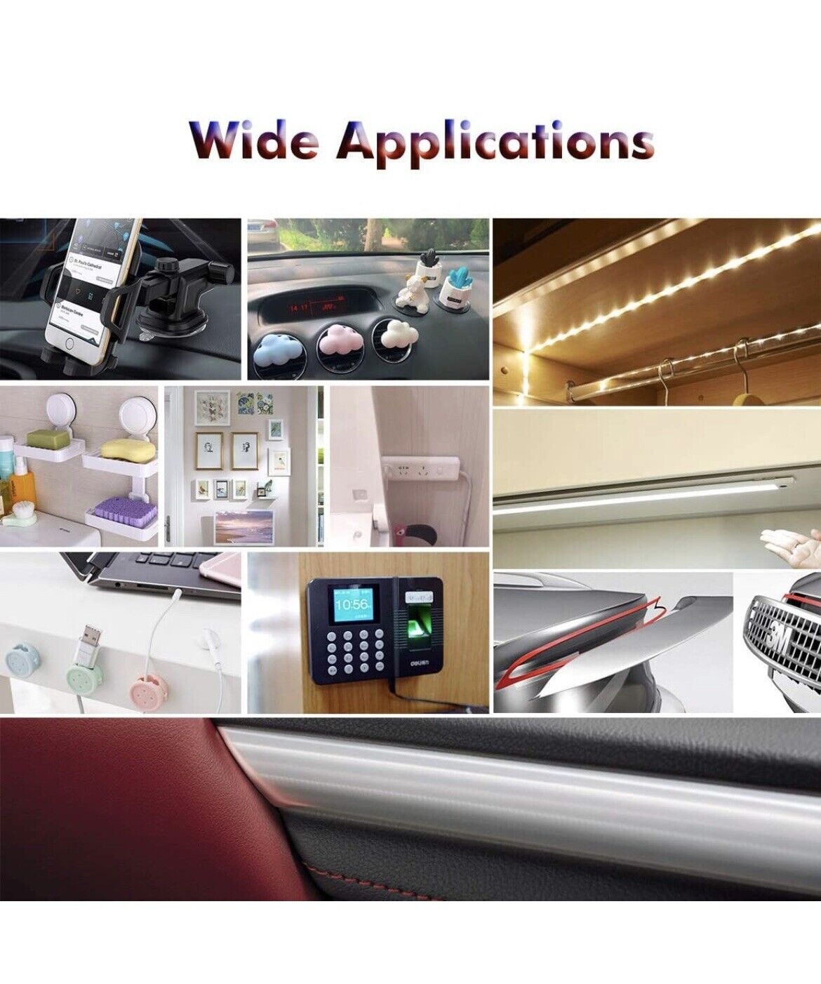 Double Sided Tape 0.4 inch x 108 ft Acrylic Waterproof Strong Mounting Tape - Deal of Month