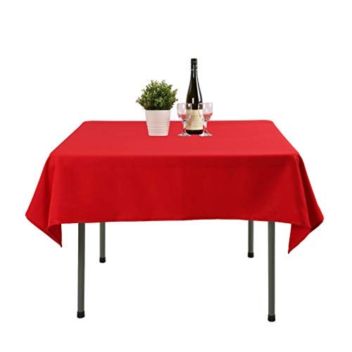 Polyester Square Tablecloth 52'' x 52'' Wedding Banquet Polyester Table Cover - deal of month