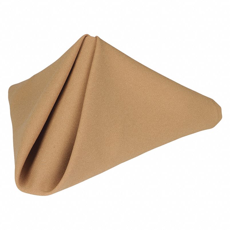 Pack Of 12, Dinner Reusable Napkins Cloth, BEIGE Color, 20x20” - deal of month