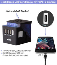 Load image into Gallery viewer, Universal Travel Adapter Power Adapter All in 1 European Travel Converter 3 USB - Deal of Month
