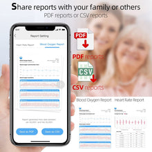 Load image into Gallery viewer, Bluetooth Pulse Oximeter Fingertip, OLED Display, Blood Oxygen Saturation Monitor (SpO2) and Pulse Rate, Perfusion Index with Alarm, APP for Smart Tracking, Batteries and Lanyard Included - deal of month
