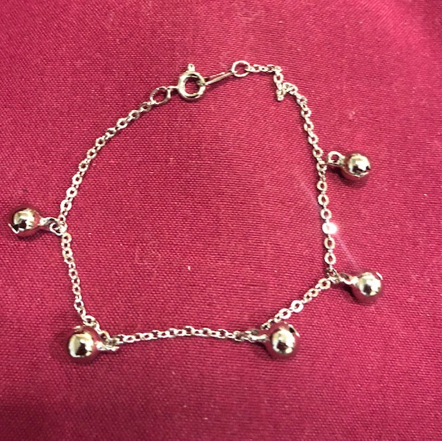 AVON Vintage Jingle Bells Silver Tone Bracelet New in Box