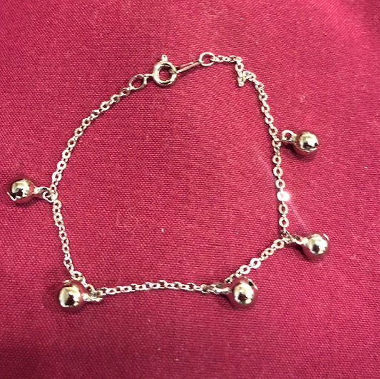 AVON Vintage Jingle Bells Silver Tone Bracelet New in Box