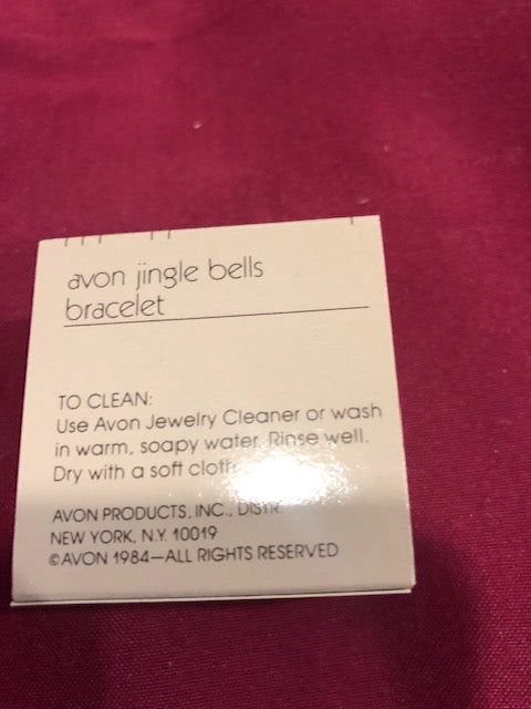 AVON Vintage Jingle Bells Silver Tone Bracelet New in Box