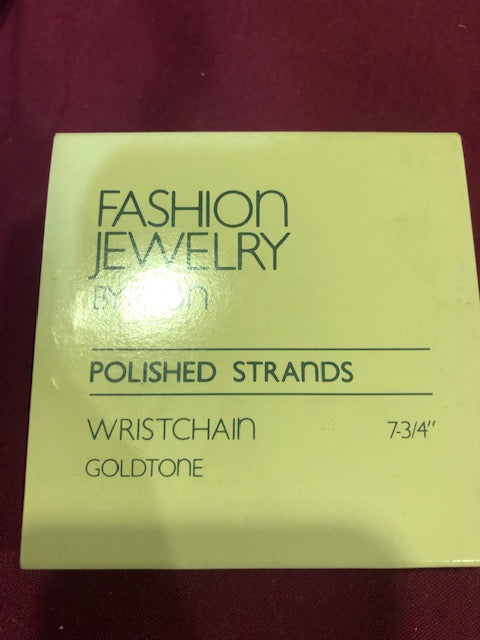 AVON Vintage Polished Strand Gold Tone Bracelet New in Box