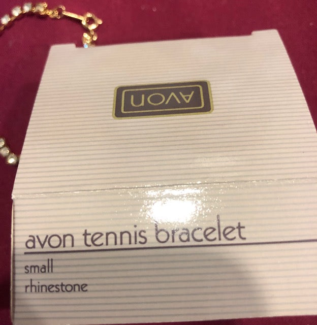 AVON Vintage Small Tennis Rhinestone Bracelet New in Box