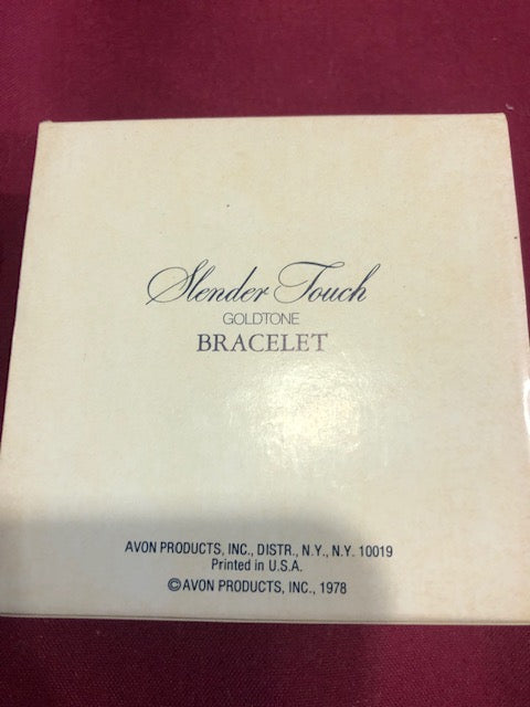 AVON Vintage Slender Touch Gold Tone Bracelet New in Box