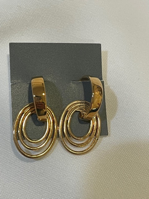 Vintage AVON Triple Hoops Convertible Clip Earrings NEW in Box