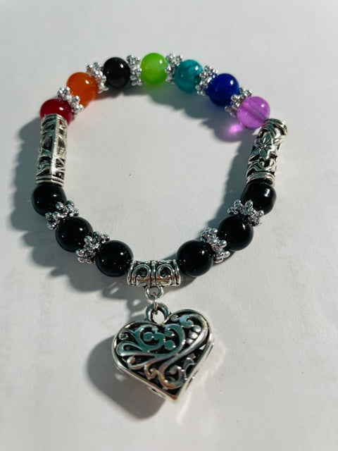 Cute Beads and Heart Charm Bracelet NEW