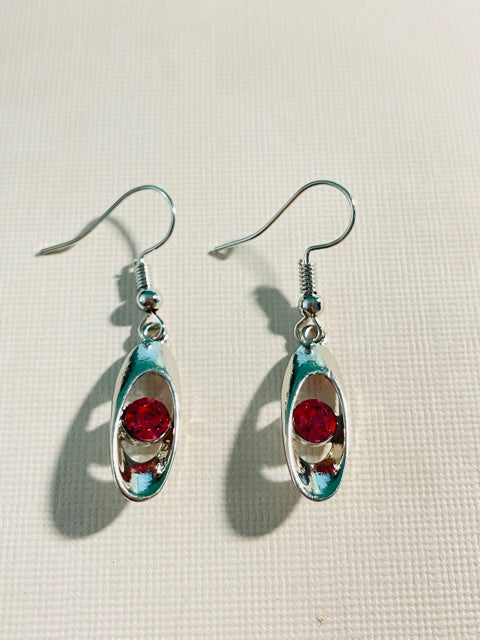 NEW Fashion Beautiful Red Gemstone Pierced Earrings