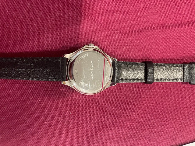 AVON Vintage Classic Black Leather Strap Sport Watch New in Box