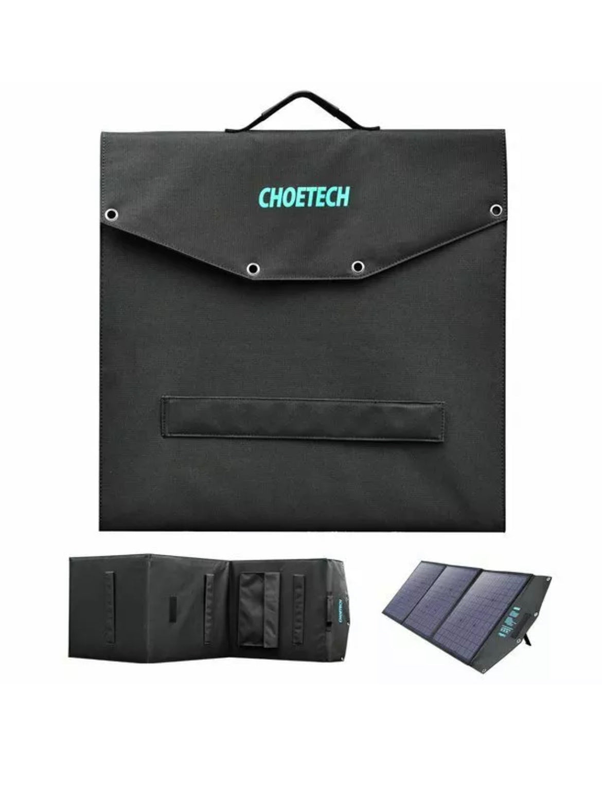 Choetech 120W Foldable Solar Charger With Kickstands 18V DC+60W PD Type C