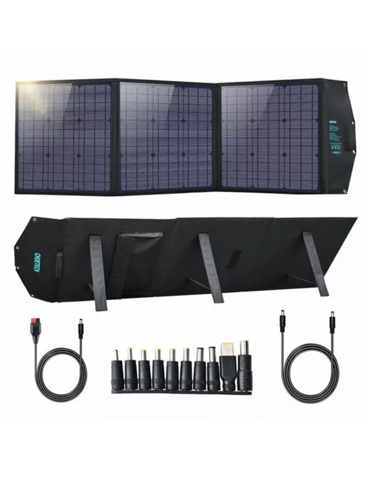 Choetech 120W Foldable Solar Charger With Kickstands 18V DC+60W PD Type C