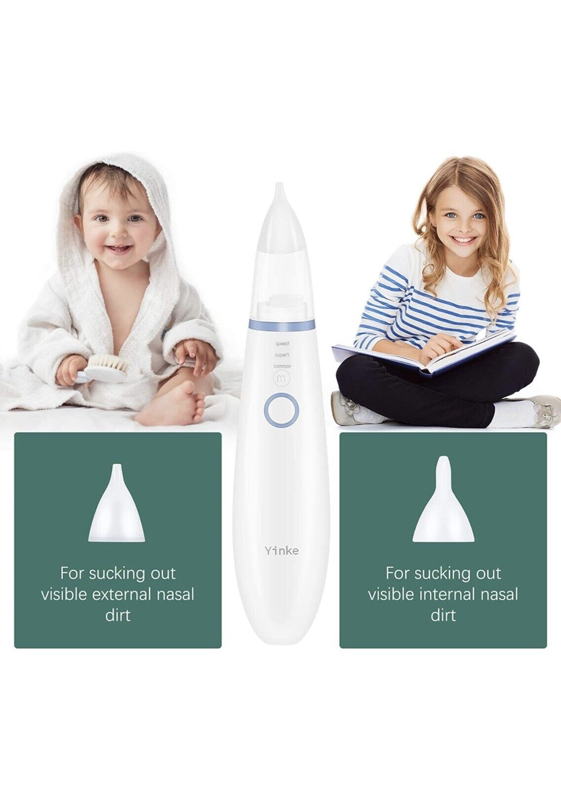 Baby Nasal Aspirator, Baby Electric Nose Suction, Rechargeable Nose Cleaner - deal of month