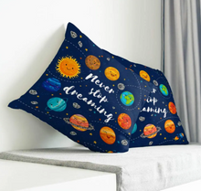 Load image into Gallery viewer, Planet Throw Pillow Case Solar System Star Dark Blue Square Cushion Cover 16&#39;&#39; - deal of month
